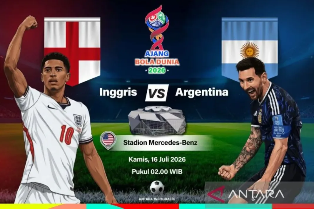 Piala Dunia 2026: Inggris vs Argentina, Adu Tajam Messi-Bellingham