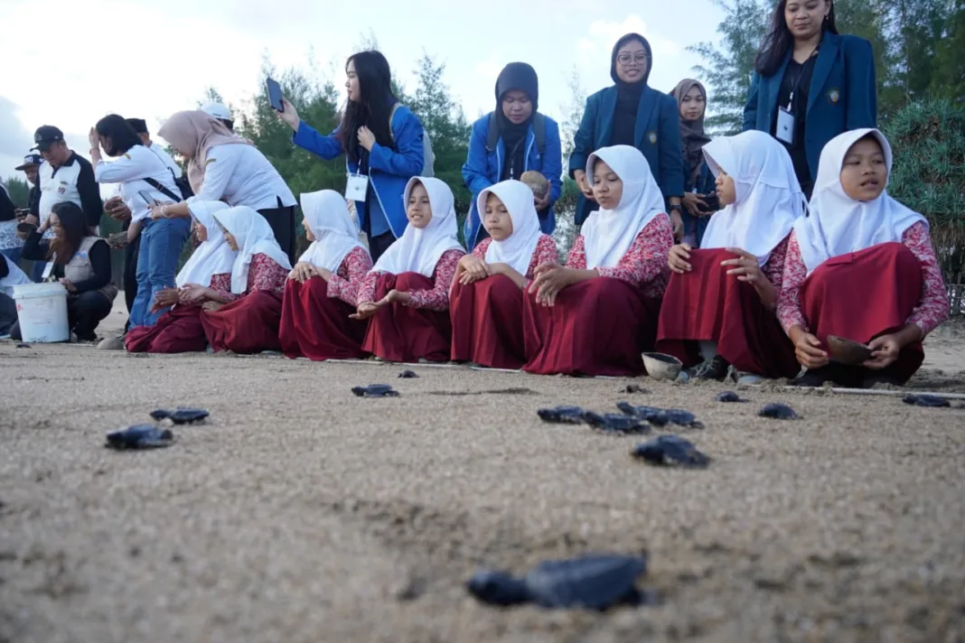 Ajari Anak Sekolah Dalam Penyelamatan Penyu, BSTC Sebut Kolaborasi Dunia Pendidikan Sangat Krusial