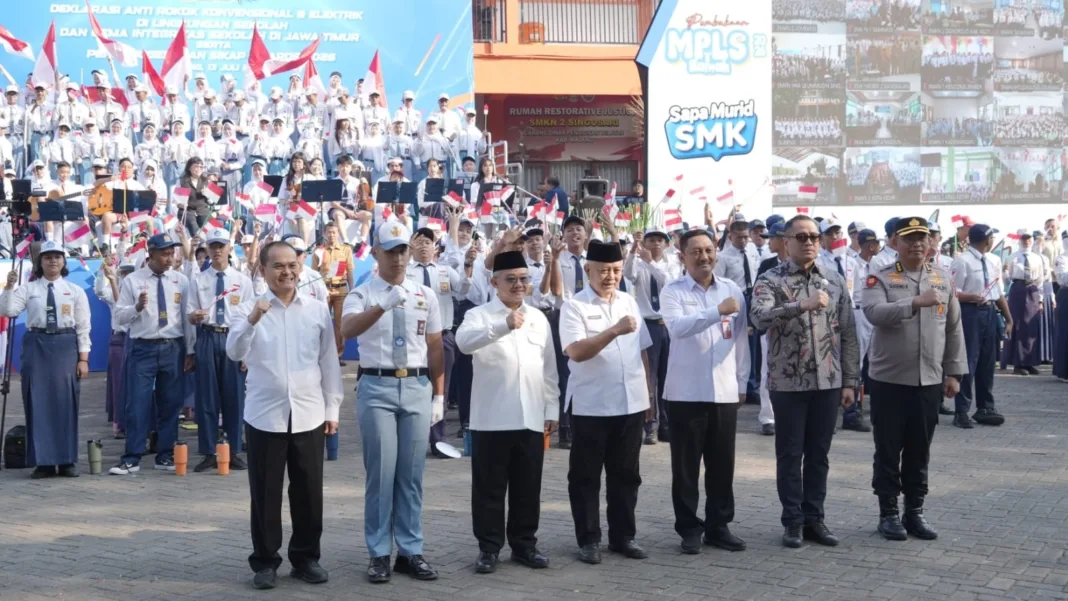 Mandikdasmen Resmi Buka MPLS Ramah 2026 di SMKN 2 Singosari, Tegaskan Sekolah Harus Bebas Perpeloncoan dan Asap Rokok